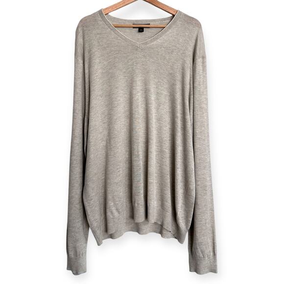 Banana Republic Silk Linen Blend Lightweight V Neck Pullover Sweater Men's XL - Picture 1 of 8